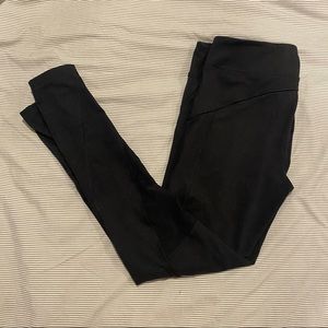 black leggings size large with mesh detailing